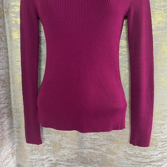 Aritzia Babaton Rio Raspberry Wiley V-neck Sweater Size M - Picture 5 of 12